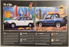 1988 Print Ad The GEO Metro Economical Hatchback &amp; GEO Tracker - £15.56 GBP