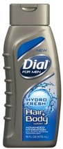 Dial For Men Hair + Body Wash, Hydro Fresh 16 oz (Pack of 4) - £43.95 GBP