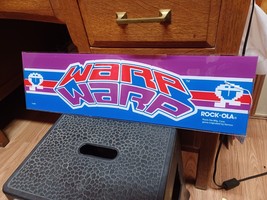 Rare Original Warp Warp Arcade Video Game Marquee Header Rock-Ola 1981 - £73.78 GBP