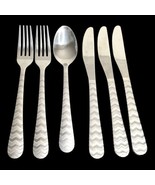 LOT OF 6 CAMBRIDGE &quot;BERKSHIRE SAND&quot;  PATTERN STAINLESS STEEL FLATWARE Mixed - $14.60