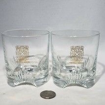 Set of 2 Chivas Regal Scotch Whisky Glasses Gold Logo 8 oz France Unique Base - $21.95