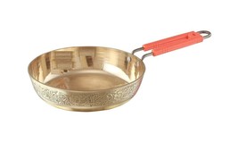 Brass Frying Pan, Gold, 1 Piece (2500 ML) for frying or making tadka - $80.38