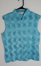 Casual Corner Snake Skin Design Blue Sleeveless Blouse Womens Size XL - $163.96 MXN