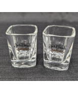 Lot Of 2 Vintage Jack Daniels Whiskey Shot Glasses Square Embossed &quot;Whis... - £11.98 GBP