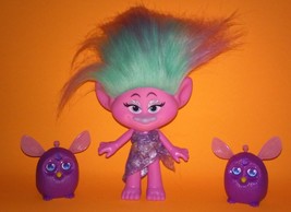 Satin Trolls Doll Dreamworks &amp; 2 furby mini - £10.97 GBP