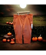 Soft Surroundings Ultimate Denim Pull On Crop Pants Hot Coral Size 1X NWT - $29.69