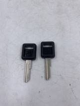 Set of 2 GM UNCUT Blank Keys With Sunken Plastic Logo Head Labeled A - £11.86 GBP