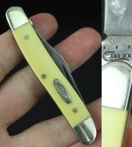 old CASE XX knife 32087 CV yellow DOUBLE BLADE vintage estate sale - £39.22 GBP
