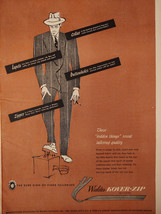 1947 Original Esquire Art Ad Advertisement Waldes Kover-Zip Tailoring Mens Suits - £5.08 GBP