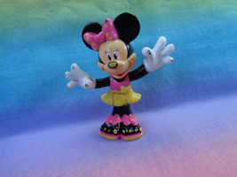 Disney Mattel 2012 Pink Yellow Outfit Minnie Mouse PVC Figure or Cake To... - $2.51