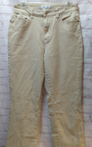 Coldwater Creek Tan Beige jeans 10P 10 petite straight leg V#D1054 - £13.28 GBP