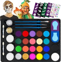 Face Paint Kit for Kids - 22 Vibrant colors and 160-piece Kit for Face Painting, - £11.40 GBP