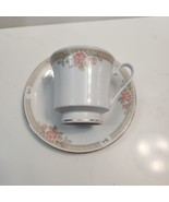 Vintage Crown Ming China Jian Shiang Christina Cup &amp; Saucer Set White Pi... - £6.05 GBP