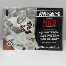 2017 Panini Chronicles Baseball Hunter Pence Base #12 San Francisco Giants - £1.55 GBP