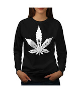 Wellcoda Music 42 Blunt Leaf Womens Sweatshirt, Addicted Casual Pullover... - £22.91 GBP+