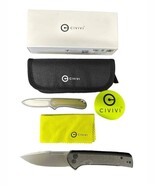 NEW CIVIVI Black Conspirator Folding Pocket Knife C21006-1 3.48&quot; Nitro-V - £47.04 GBP