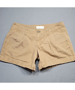 Old Navy Women Shorts Size 4 Tan Khaki Preppy Pleated Shortie Classic Lo... - £9.10 GBP