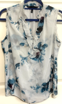 White House Black Market Floral Sleeveless 6 Flowing Top Shirt Blouse - $14.85