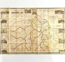 Map Pennsylvania Adams Co Civil War Reproduction 24.5x16&quot; Military Histo... - $29.99
