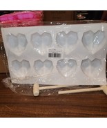 2 - 8 Cavity Diamond Heart Silicone Chocolate Molds, cake or candy or ic... - £5.79 GBP