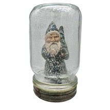 Handcrafted Christmas in a Jar 4.5 x 2.5 Vintage Santa Father Christmas ... - £13.23 GBP