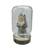 Handcrafted Christmas in a Jar 4.5 x 2.5 Vintage Santa Father Christmas ... - £13.25 GBP