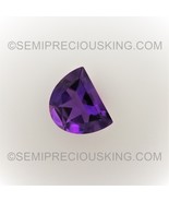 Natural Amethyst African Half Moon Facet Cut 10x8mm Indigo Purple Color ... - $75.89