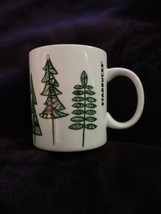 Starbucks 2015 Christmas Tree Tea/Coffee Mug - 12 oz  White/Green Ceramic Design - £7.94 GBP