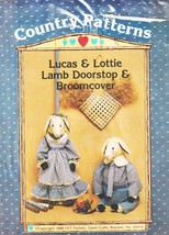 Country Patterns 1988 Lucas &amp; Lottie Lamb Doorstop &amp; Broom Cover Uncut +... - $16.82