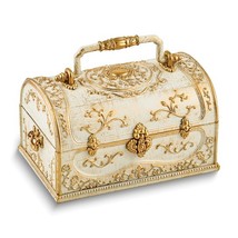 Children&#39;s Antiqued White Mirrored Musical Jewelry Chest - $1,032.77 MXN