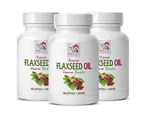 Flaxseed Oil Cholesterol - Flaxseed Oil Organic 1000mg - Immune Support Diet - B - £30.97 GBP