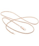 New YEIDID 18k Rose Gold-Plated ROPE CHAIN NECKLACE 1.5 mm Size 20 Made ... - £14.23 GBP