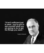 FRANKLIN D. ROOSEVELT &quot;IT ISN&#39;T SUFFICIENT JUST TO...&quot; QUOTE PHOTO VARIO... - $88.91 MXN+