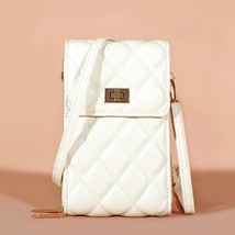 Brand Designer Small Crossbody Phone Bag Women&#39;s Diamond Design Pu Leather  Fema - £20.78 GBP