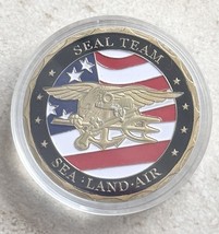 United State Navy Sea Land Air Military Commemorative Coin Seal Team Challenge - £9.81 GBP