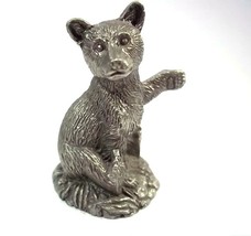 Franklin Mint Woodland Animals pewter figurine The Bear CUB Jane Lunger 1981 - £6.33 GBP