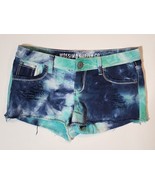 Mossimo Supply Co. Women&#39;s Blue Green Die Tye Jean Shorts 100% Cotton Si... - $12.66