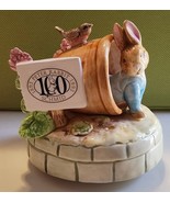 Schmid 1993 Beatrix Potter Peter Rabbit Cottontail Musical box figurine ... - $1,291.56 MXN