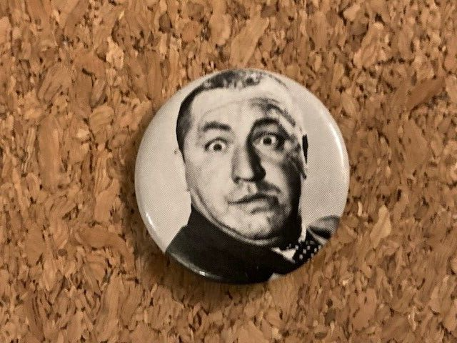 Vintage Curly Three Stooges Pinback Pin 1.25&quot; Collectible Entertainment - $4.20