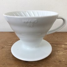 Hario V60 Size 02 White Porcelain Cone Shape Ceramic Coffee Dripper Filter - £29.56 GBP
