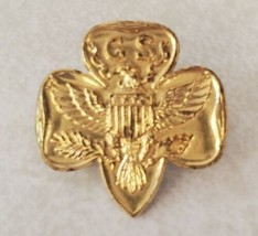 Vintage Goldtone Girl Scout Pin GS Eagle Pinback - $16.63