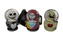 Nightmare Before Christmas Snow Globe Set Jack Sally Oogie Boogie Halloween - $23.50