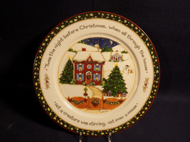 PORTMEIRION SUSAN WINGET A CHRISTMAS STORY TWAS THE NIGHT DINNER PLATE -... - £23.87 GBP