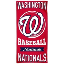 MLB Washington Nationals Vertical Logo in Circle Beach Towel 30&quot;x60&quot; by ... - £21.88 GBP
