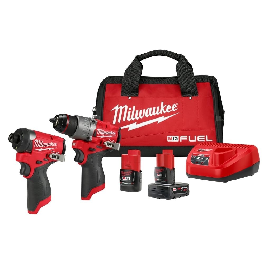 Milwaukee M12 FUEL 12-Volt Lithium-Ion Brushless Cordless Hammer Drill a... - $198.95