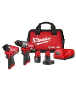 Milwaukee M12 FUEL 12-Volt Lithium-Ion Brushless Cordless Hammer Drill and Im... - $198.95