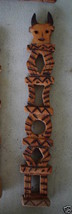Unique Vintage Folk Art Carved Wood Cow Bull Figurine 10 1/2&quot; Tall - $31.07 CAD