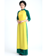 NWOT Women's Two Tone Yellow &amp; Green Vietnamese Ao Dai Size 6 - $19.99