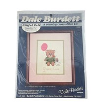 Dale Burdett Country Cross Stitch Pitiful Pals Huggable Pal Hugs and Kisses Bear - $14.45