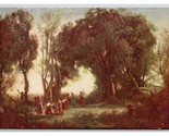 Mattina Danza Di The Nymphs Pittura Jean-Baptiste-Camille Corot Cartolin... - £2.63 GBP
